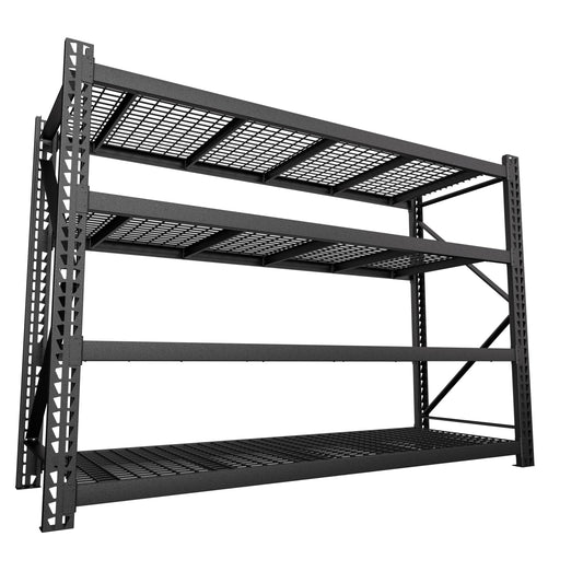 MUPATER 91" W x 24" D x 87" H Industrial Storage Shelving, 8000 Pound Load Capacity, 4-Tier Heavy Duty Adjustable Shelves, Metal Garage Storage Rack for Warehouse, Garage, Kitchen