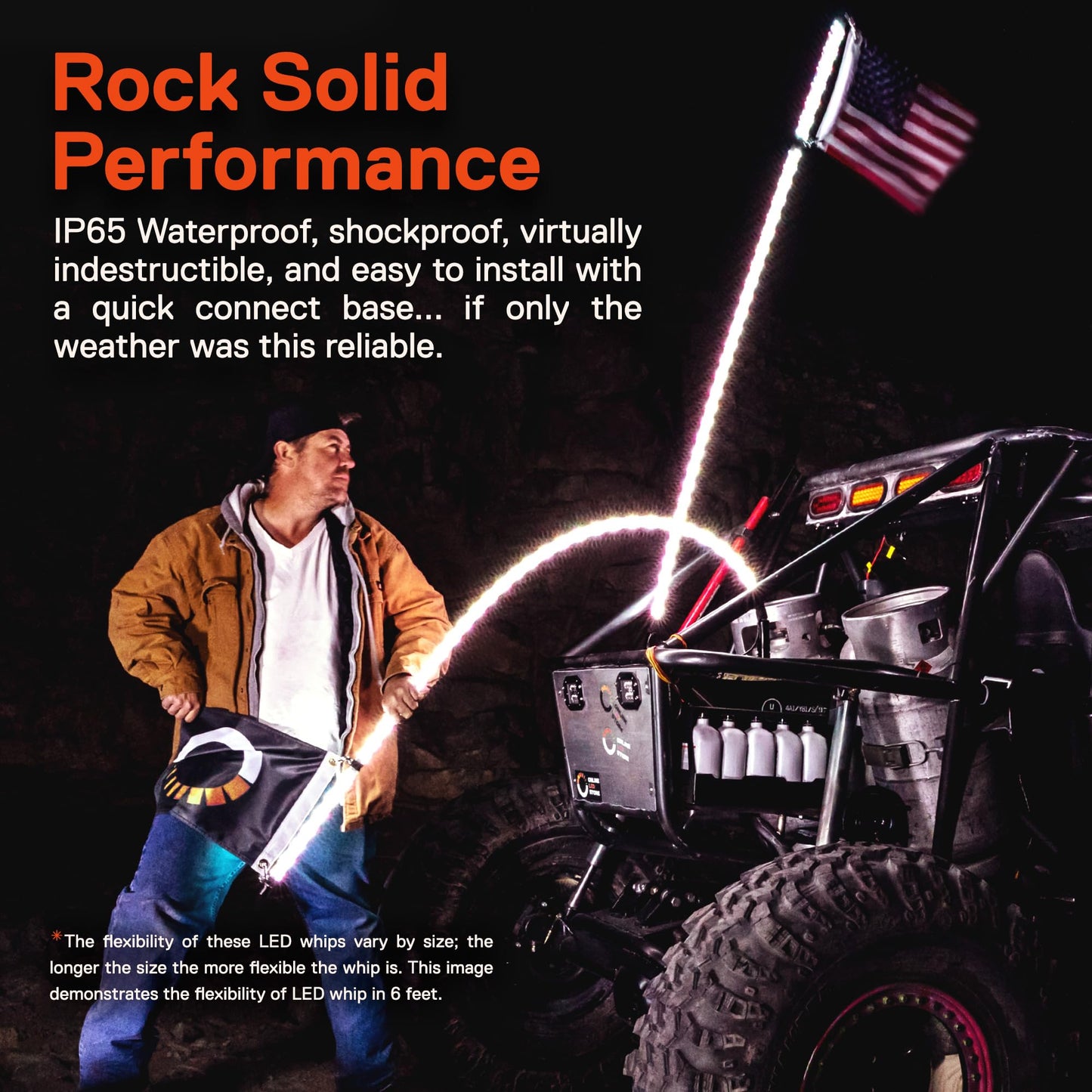 True Mods 2pc 4ft Spiral RGB LED Whip Light for UTV ATV [RF Wireless Remote] Flag Waterproof LED Lighted Whip CB Antenna Pole Stick for RZR Can-Am Polaris SxS 4x4 Quad Dune Buggy 4 Wheeler Accessories