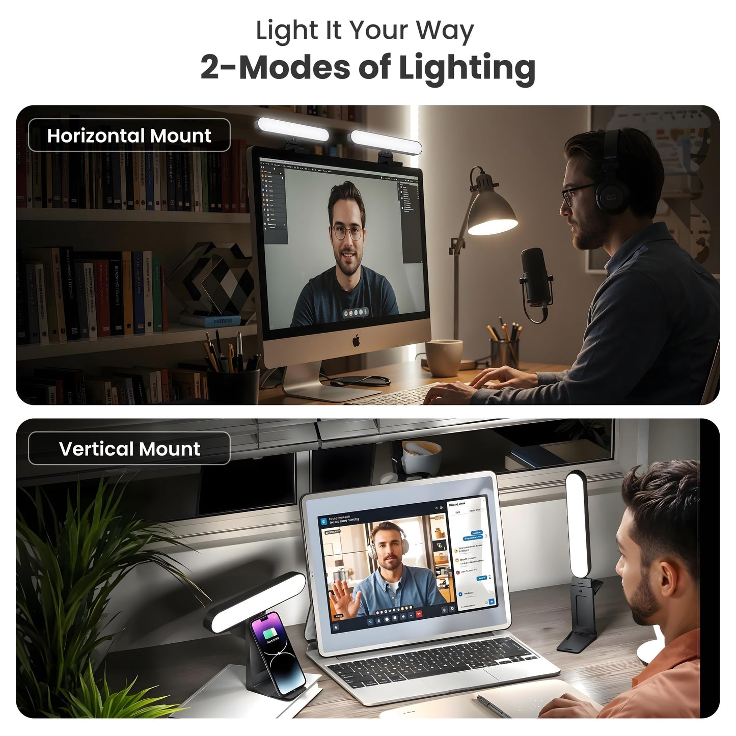 Monitor Light Bar for Computer & Laptop – Remote&Touch Control, Streaming Video Light, Adjustable Key Light for Desk & Zoom Meetings, Screen Lamp with Remote Control, USB Powered Computer Light