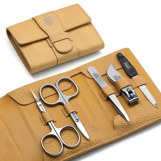 GÖSOL 5Stk. Manicure Sets Pedicure Kits Stainless Steel Nail Clipper Personal Care Tools with Full-Grain Leather Case