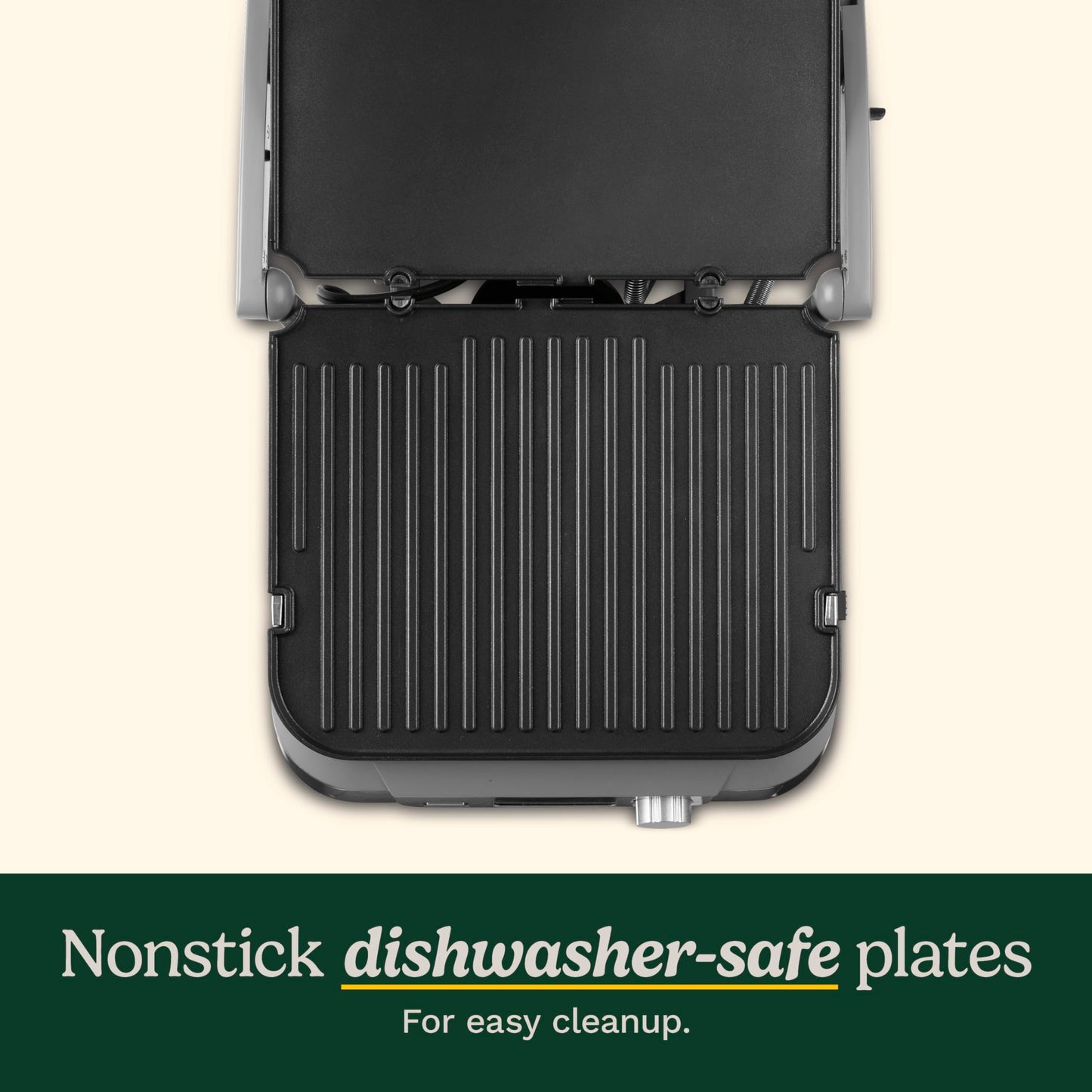 Cuisinart Electric Griddler FIVE Countertop Grill, Enjoy 5-in-1 Functions Including Panini Press, LCD Display, Wide Temperature Range, and Sear Function, Nonstick Plates, GR-5NAS, Stainless Steel