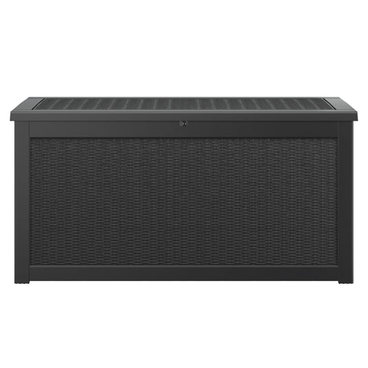 Bifanuo Outdoor Storage Box, 260 Gallon Deck Boxes Waterproof, Resin Storage Cabinet Multi Functional Storage Bench For Gardening Tools, Pool Supplies, Patio Furniture, Lockable