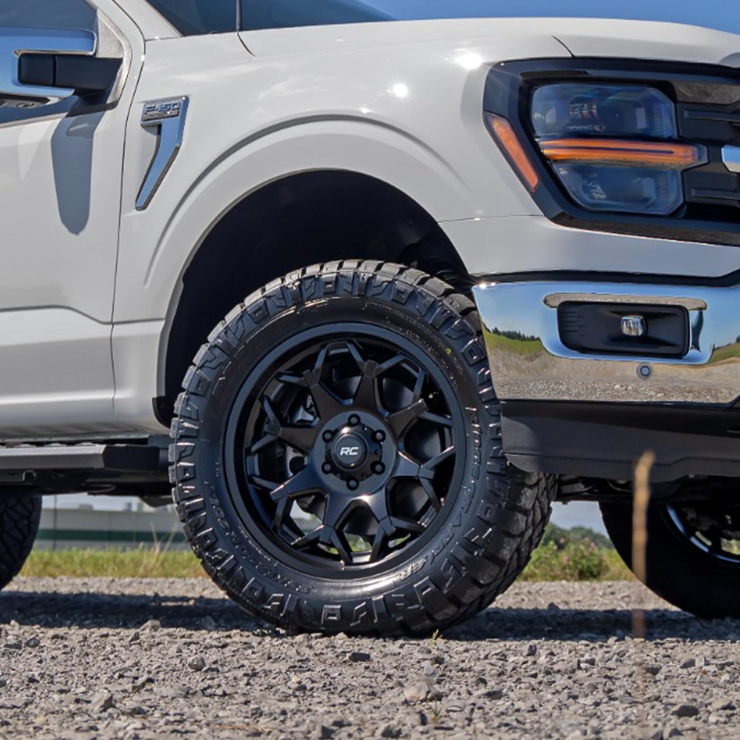 Rough Country 80 Series 20x9 Wheel - 6x135mm Bolt Pattern, 0mm Offset, One-Piece Aluminum, Semi-Gloss Black Off-Road Rim for Jeeps, Trucks, SUV