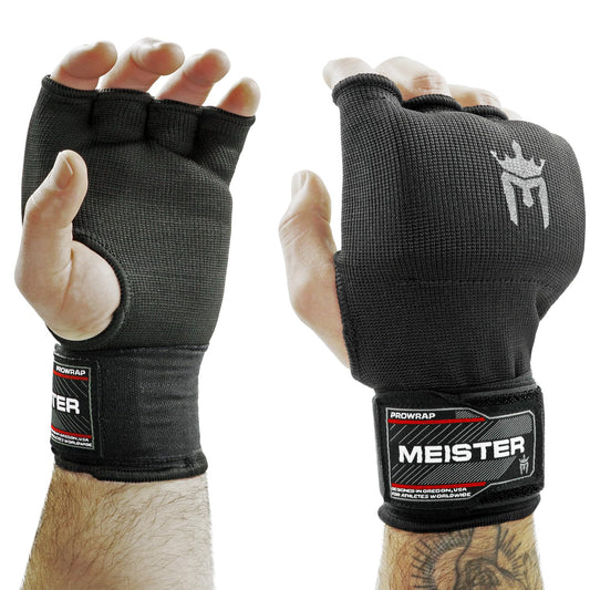 Meister Padded ProWraps Inner Hand Wrap Gloves (Pair) - Black - Small/Medium