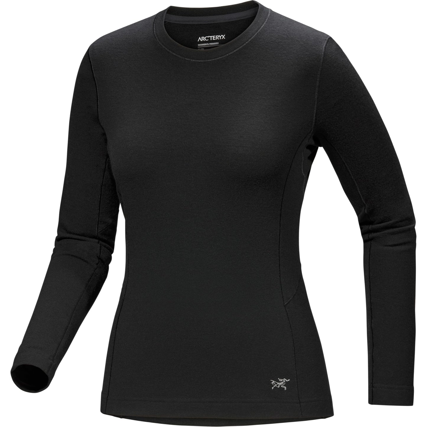 Arc'teryx Satoro Merino Wool Crew Neck LS Women's | Lightweight Merino-Blend Base Layer - Redesign | Black, Medium