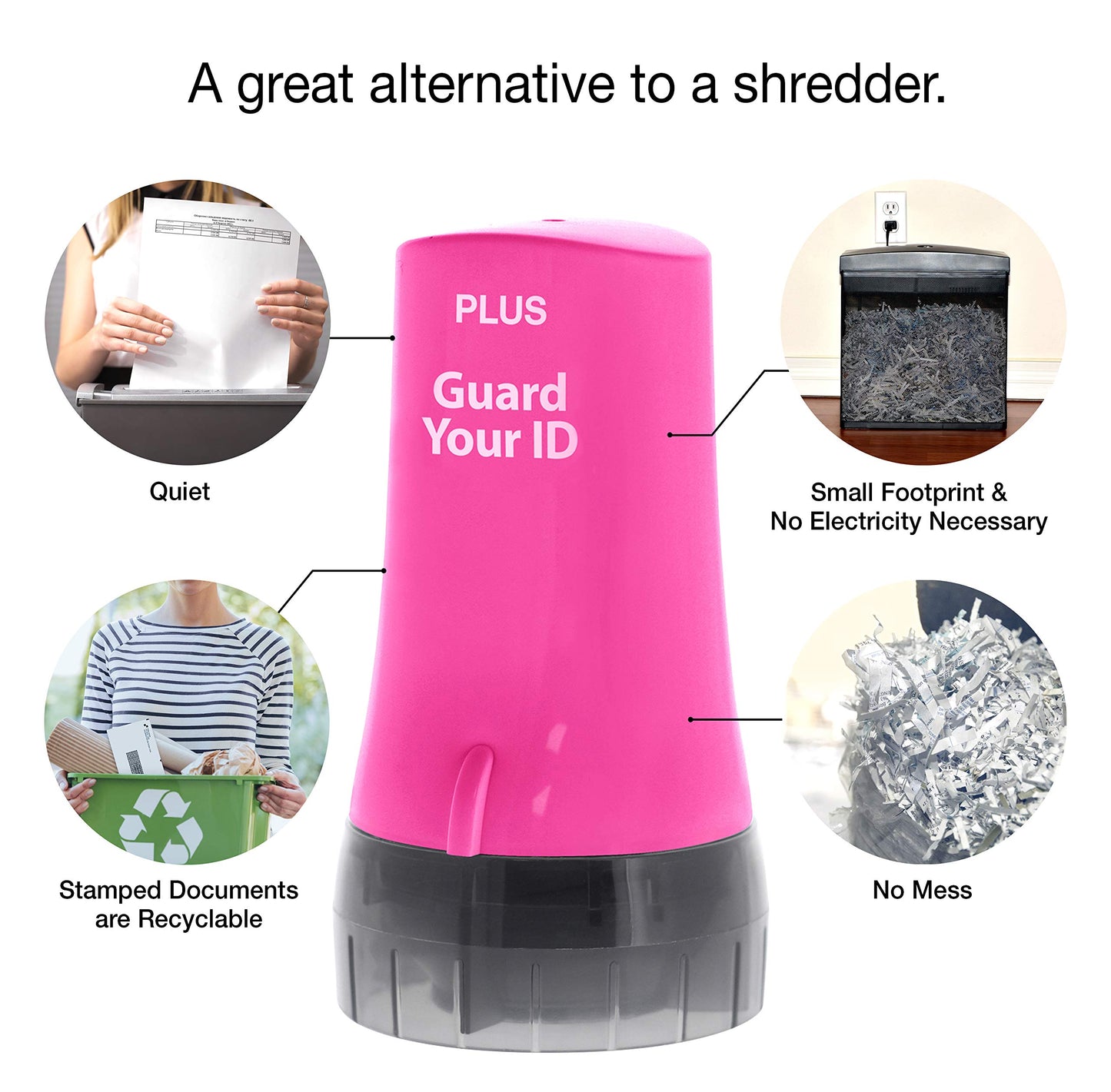 Guard Your ID Advanced Security Roller 2.0 Identity Theft Prevention Stamping Pink