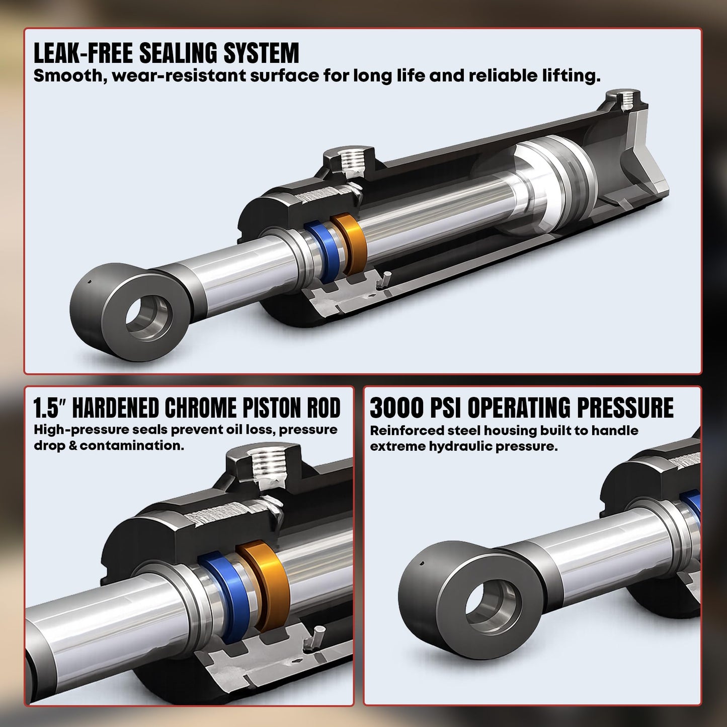 Hydraulic Tilt Deck Kit 310 for Trailers with Cylinder Assembly (Welded Cylinder) PTD-310-K