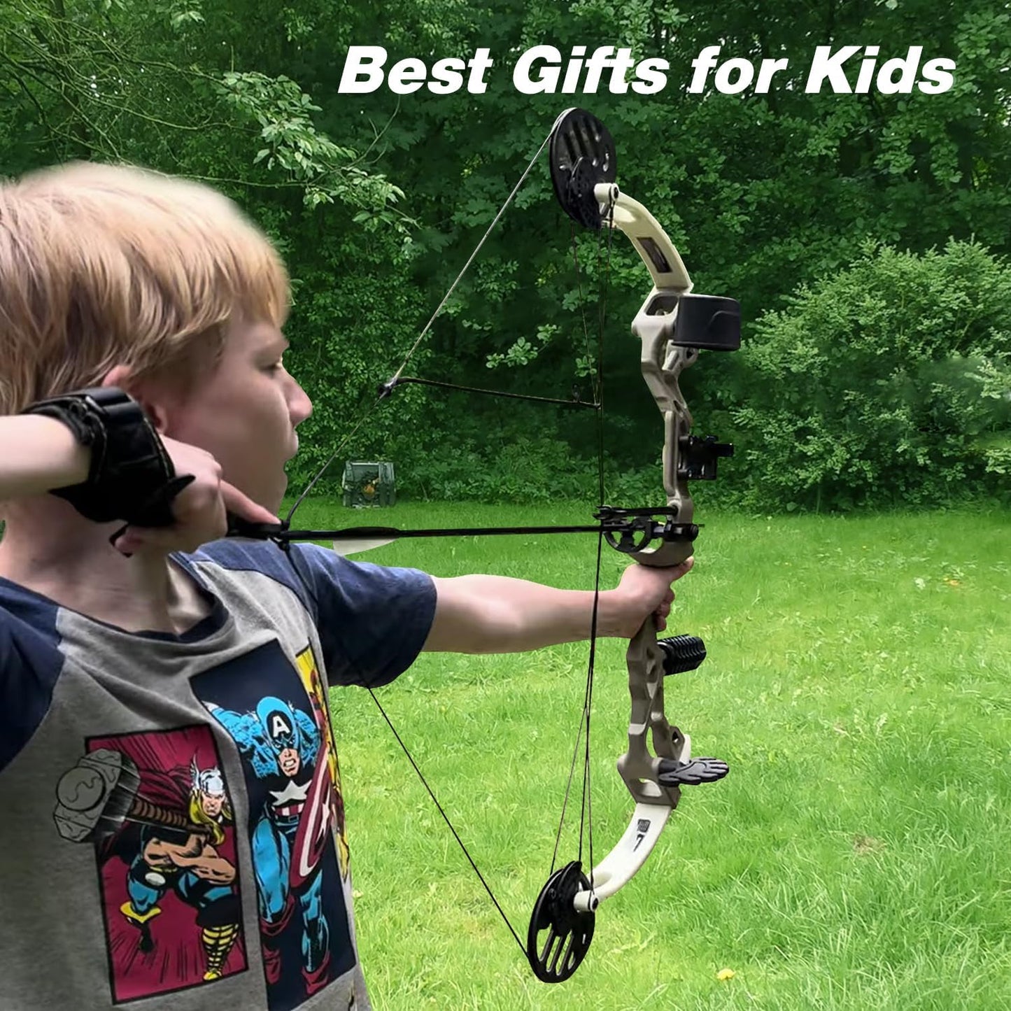 Sanlida Archery Dragon X6 Compound Bow Kit for Youth, Kids & Beginners, Bow and Arrows Set, 19”-28” Draw Length, 15-30 LBS Draw Weight, RH Only