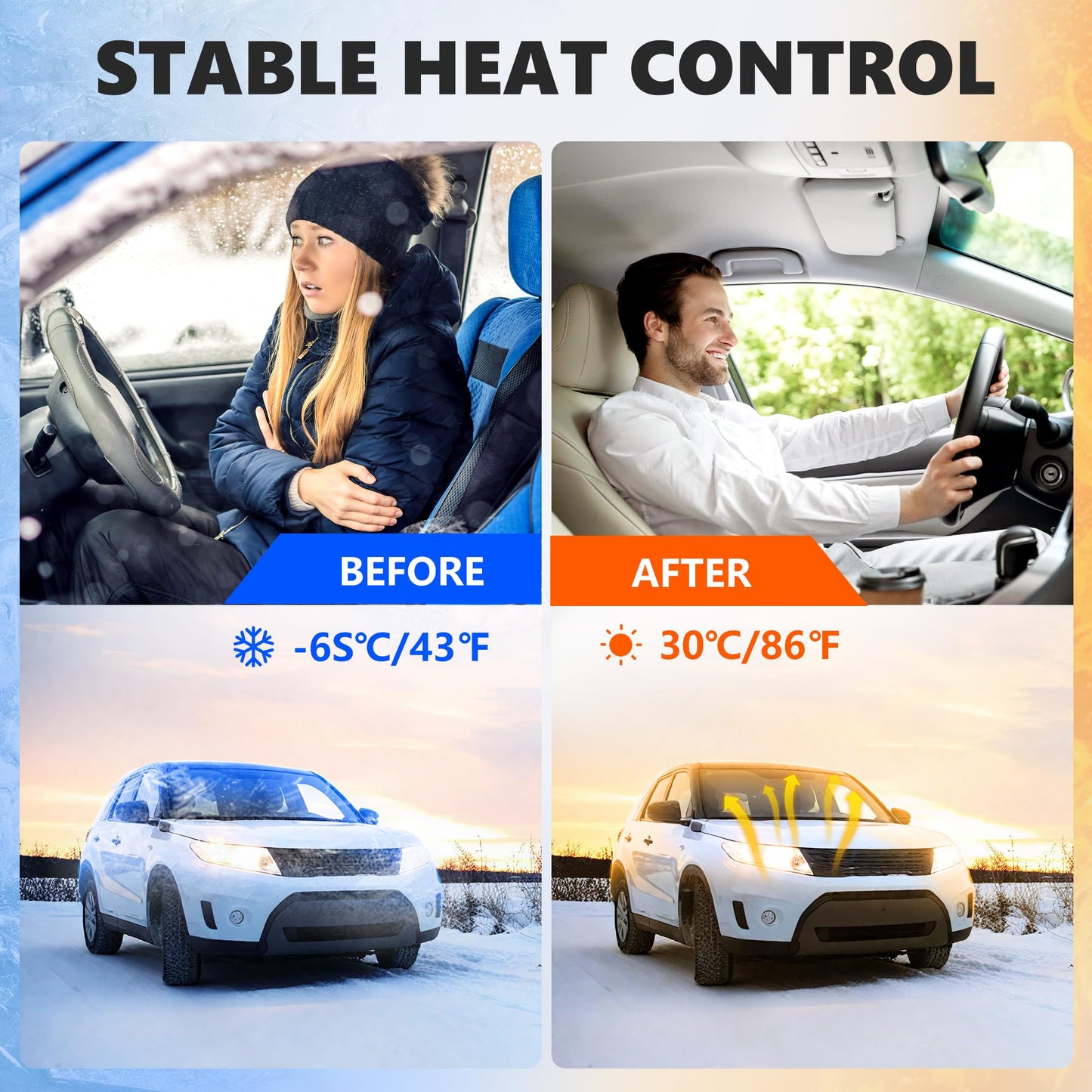SILVEL Diesel Heater 8KW 110V/12V/24V, All-in-One 9L-10L Portable Diesel Air Heater with LCD Screen, Remote Control, Suitable for Car, Camper, RV, Truck, Home, Garage, Shop, Boat, Orange