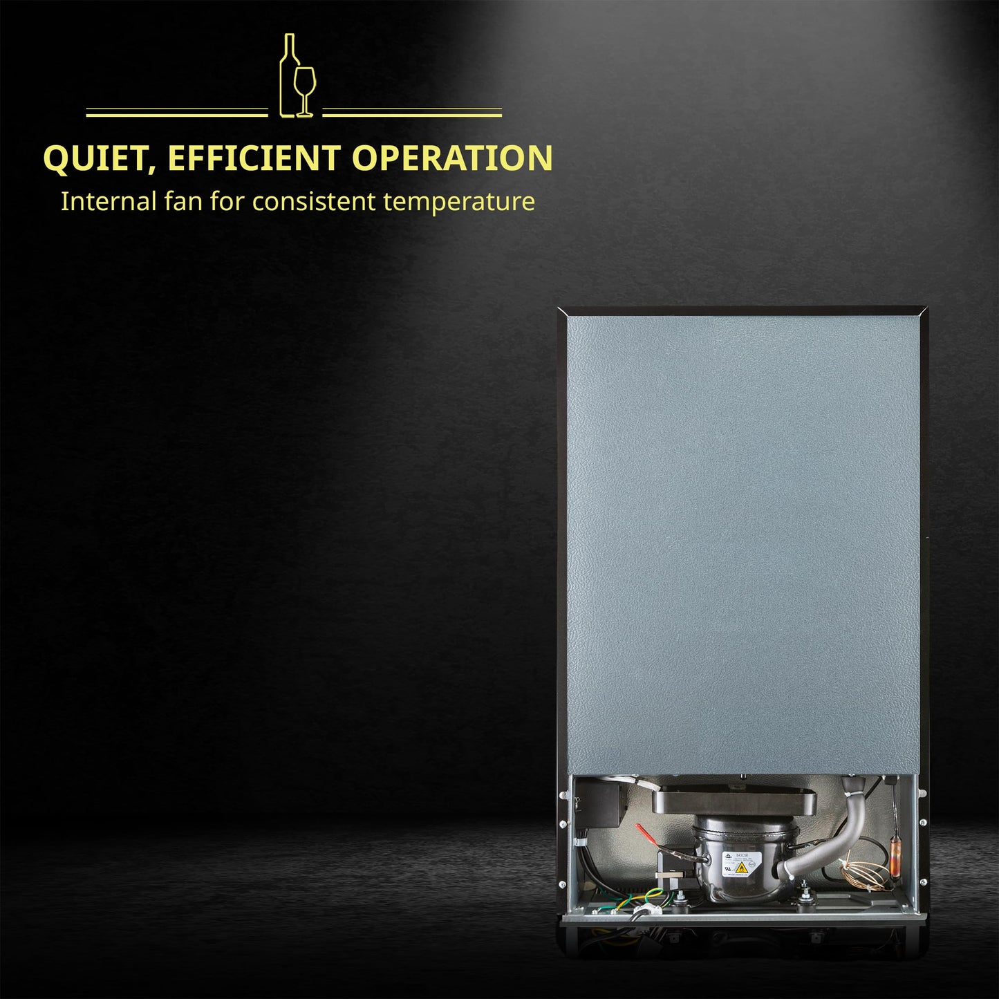 SCHMÉCKÉ 34 Bottle Compressor Wine Cooler Refrigerator w/Lock - Large Freestanding Wine Cellar For Red, White, Champagne or Sparkling Wine - 41f-64f Digital Temperature Control Fridge Stainless Steel