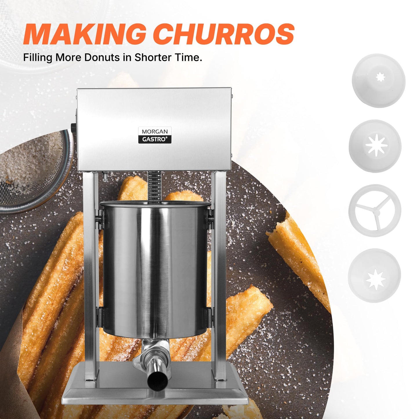 20LBS/10L Electric Sausage Stuffer - Commercial-grade stainless steel with 5 tubes, foot pedal & speed control. Perfect for home/professional use