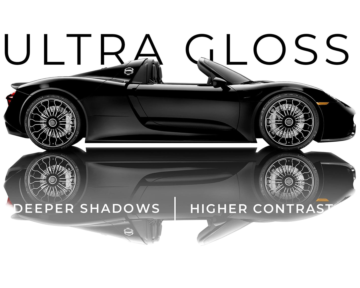 VViViD+ Ultra Gloss Premium Vinyl Car Wrap Film (15ft x 5ft, Gloss Piano Black)
