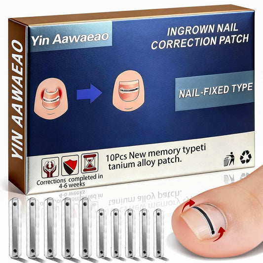 Titanium Alloy Ingrown Toenail Treatment - Professional Home Care for Curved Nails - Waterproof, Nail Tools and Ingrown Toenail Removal Kit,Ingrown Toenail Corrector(0.59/0.67in)