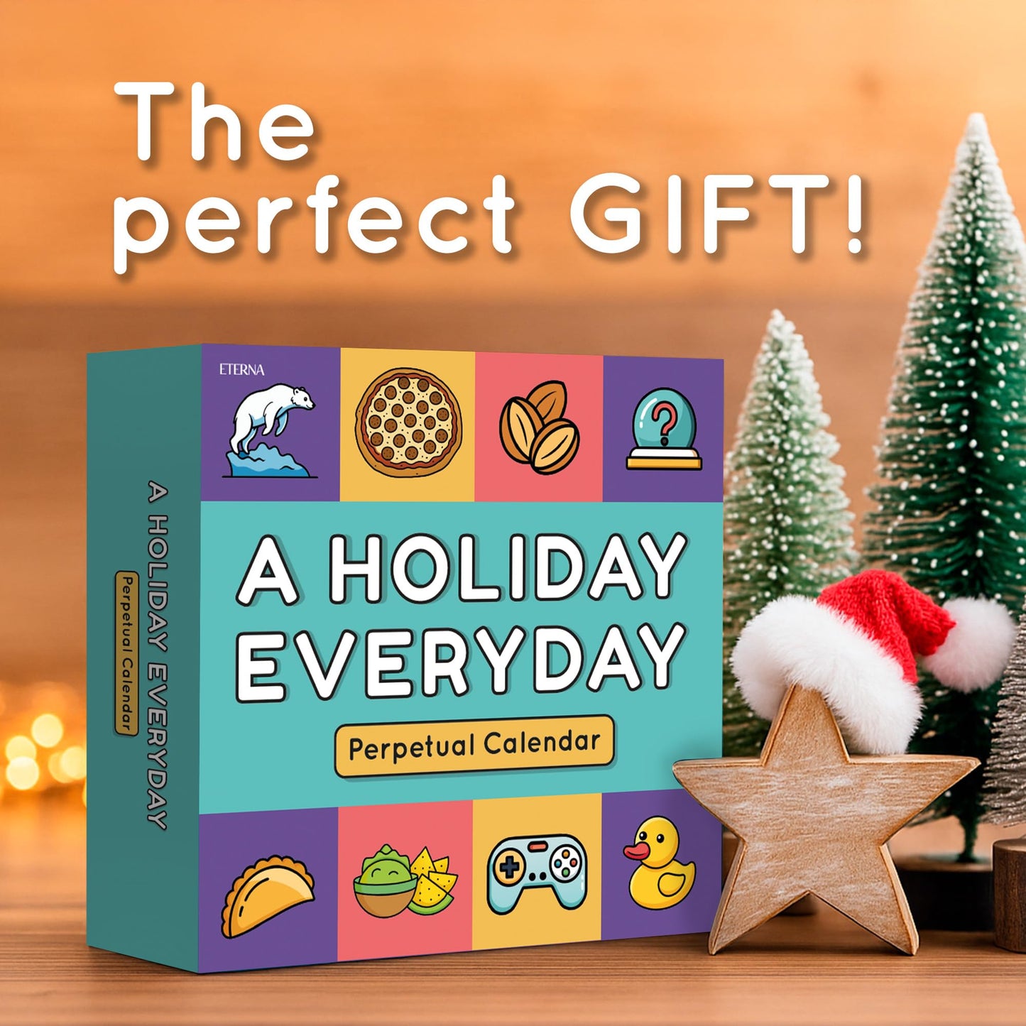 Everyday Is A Holiday Calendar | Funny Perpetual Desktop Calendar With Every Goofy & Silly Holiday For Each Day Of Year, 365 Humorous & Weird Holidays with Custom Illustrations on Every Page