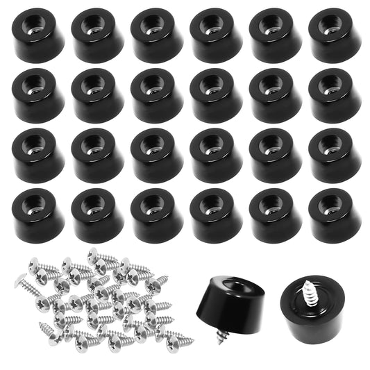 Woodkay 60 PCS Cutting Board Rubber Feet 0.59’’ x 0.31’’ with 304 Rust Proof Steel Screws & Washers – PVC Non Slip Rubber Bumper Feet - for Kitchen Appliances & Multiple Furniture