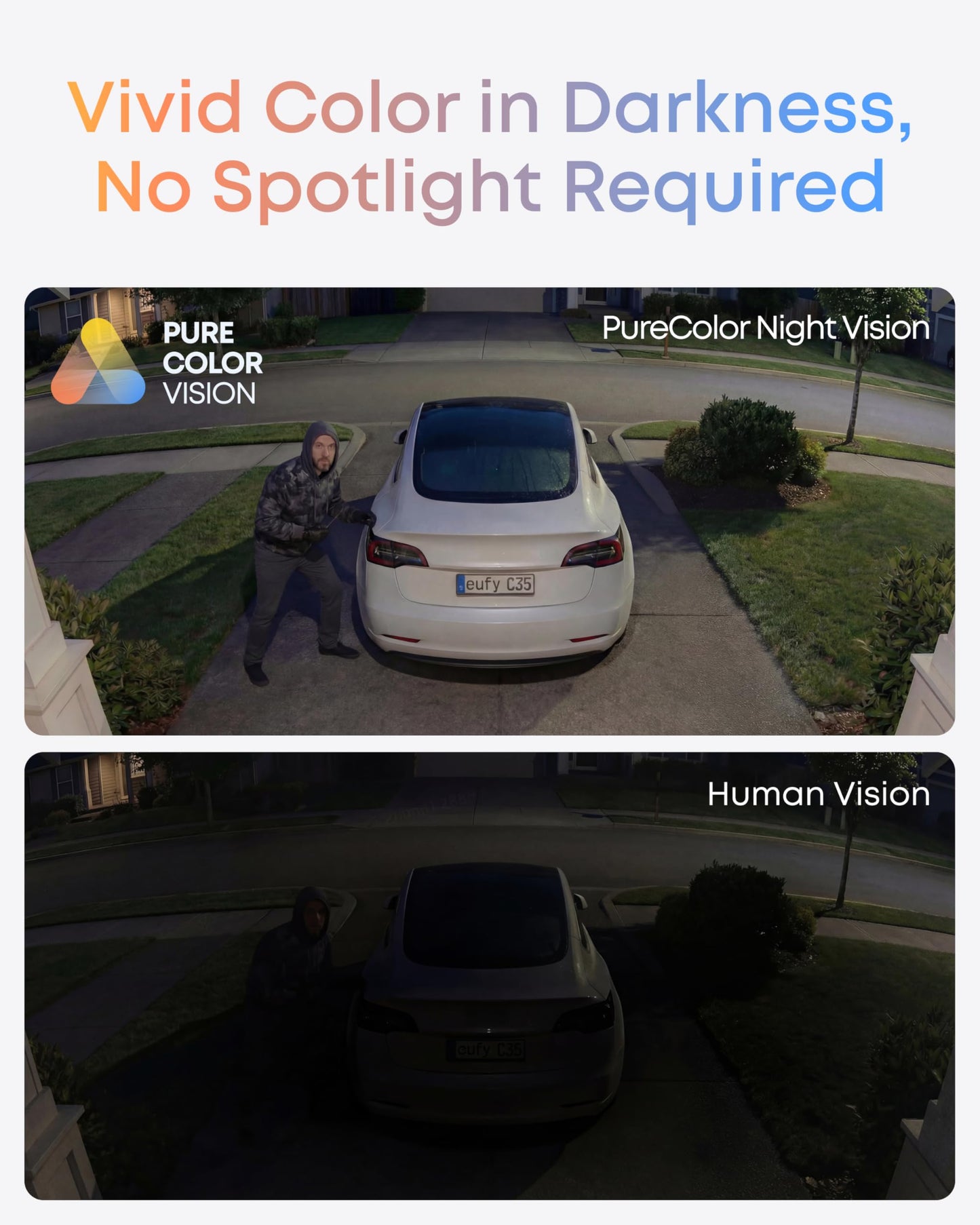 eufy Security eufyCam C35 4-Cam Kit, Wireless Indoor/Outdoor Camera, Magnetic Mount, Color Night Vision, Local Storage, No Monthly Fee, IP67, Facial Recognition, Solar Panel Compatible, Build in 8GB