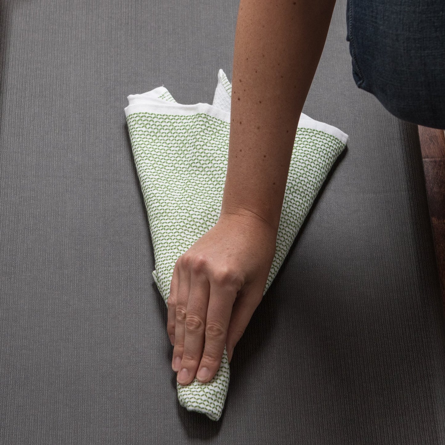 NewLife by GelPro Ergo-Foam Cushioned Anti-Fatigue Standing Kitchen Floor Mat, Padded Stain-Resistant, Waterproof, Non-Slip Comfort Padded Desk/Office Mat - 20" x 32", Grasscloth Charcoal