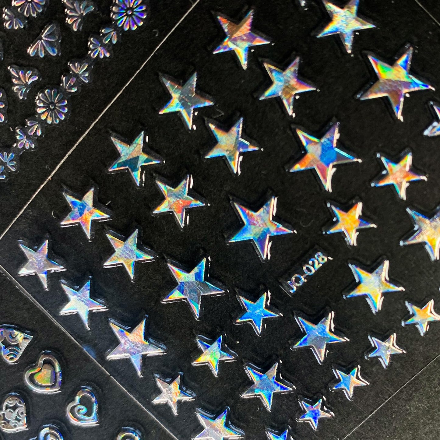 30 Sheet Aurora Star Nail Art Stickers Silver 3D Self-Adhesive Laser Line Nail Decals Holographic Sliver Nail Stickers for Shiny Design Acrylic Nail Supplies DIY Decoration for Women Girls