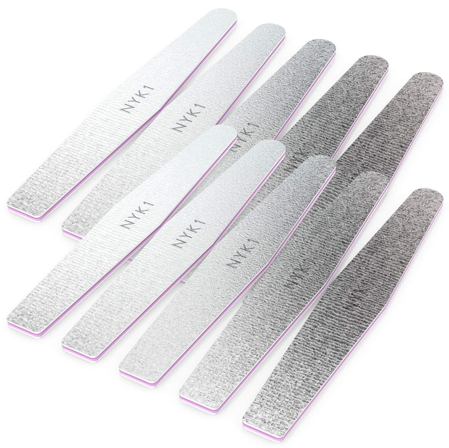 Professional Nail Files Emery Boards - (Pack of 10) Strong HIGH Quality Nails Files 100 180 Grit File Emery Boards for Nails Natural Acrylic Nails Nail File Set