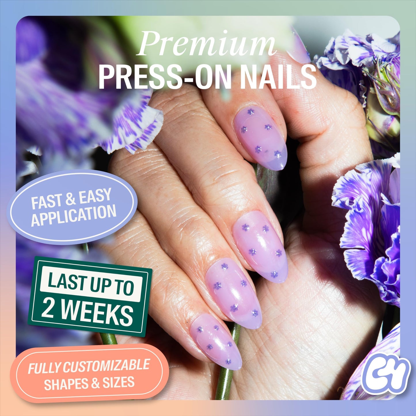 Chillhouse - Chill Tips, Press on Nails Kit - Fifi La Fleur (Almond) - 30 Nail Shapes & Sizes - Up to 2 Weeks of Wear - Customizable Fit - Reusable - Latina Founded & Women Owned - Beauty & Self Care