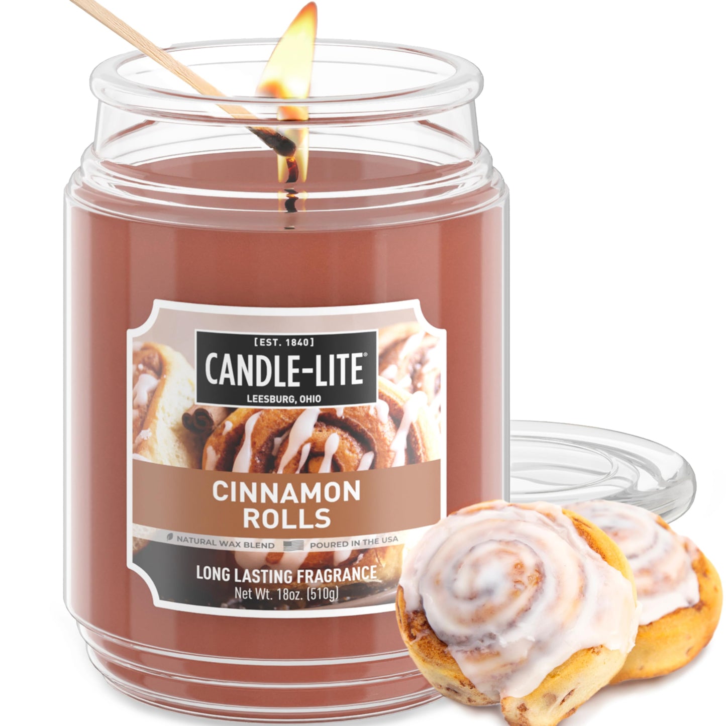CANDLE-LITE Everyday Scented Tiki Shores Scented, One 18 oz. Single-Wick Aromatherapy Candle with 110 Hours of Burn Time, Off-White (Individual Box)