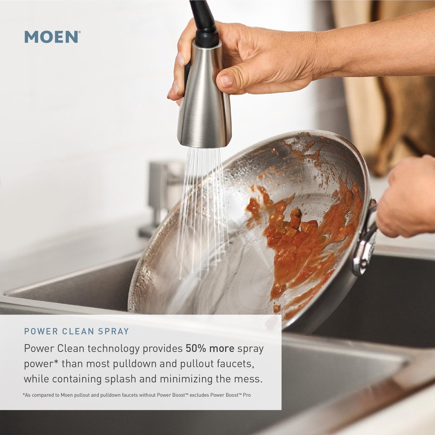Moen Align Brushed Gold One Handle Spring Pulldown Kitchen Faucet, Farmhouse Style High-Arc Kitchen Sink Faucet with Power Boost for a Faster Clean, 5923BG