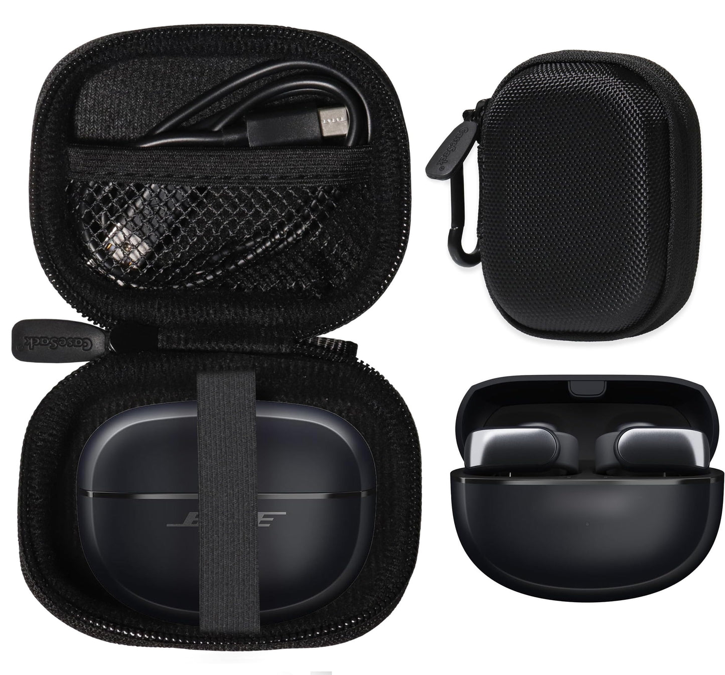 CaseSack Case for Bose Ultra Open Bluetooth Earbuds (Black)