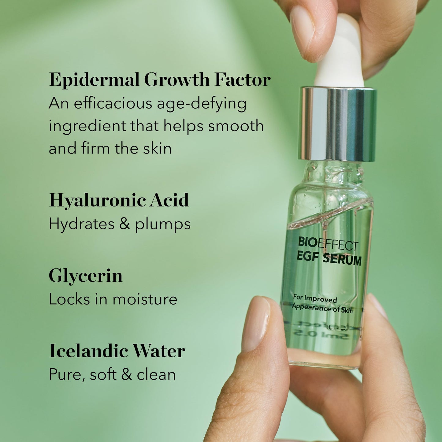BIOEFFECT EGF Serum | Epidermal Growth Factor + Hyaluronic Acid | Age-Defying Face Treatment for Fine Lines & Wrinkles, Hydration & Firmness, 20 mL / 0.68 oz