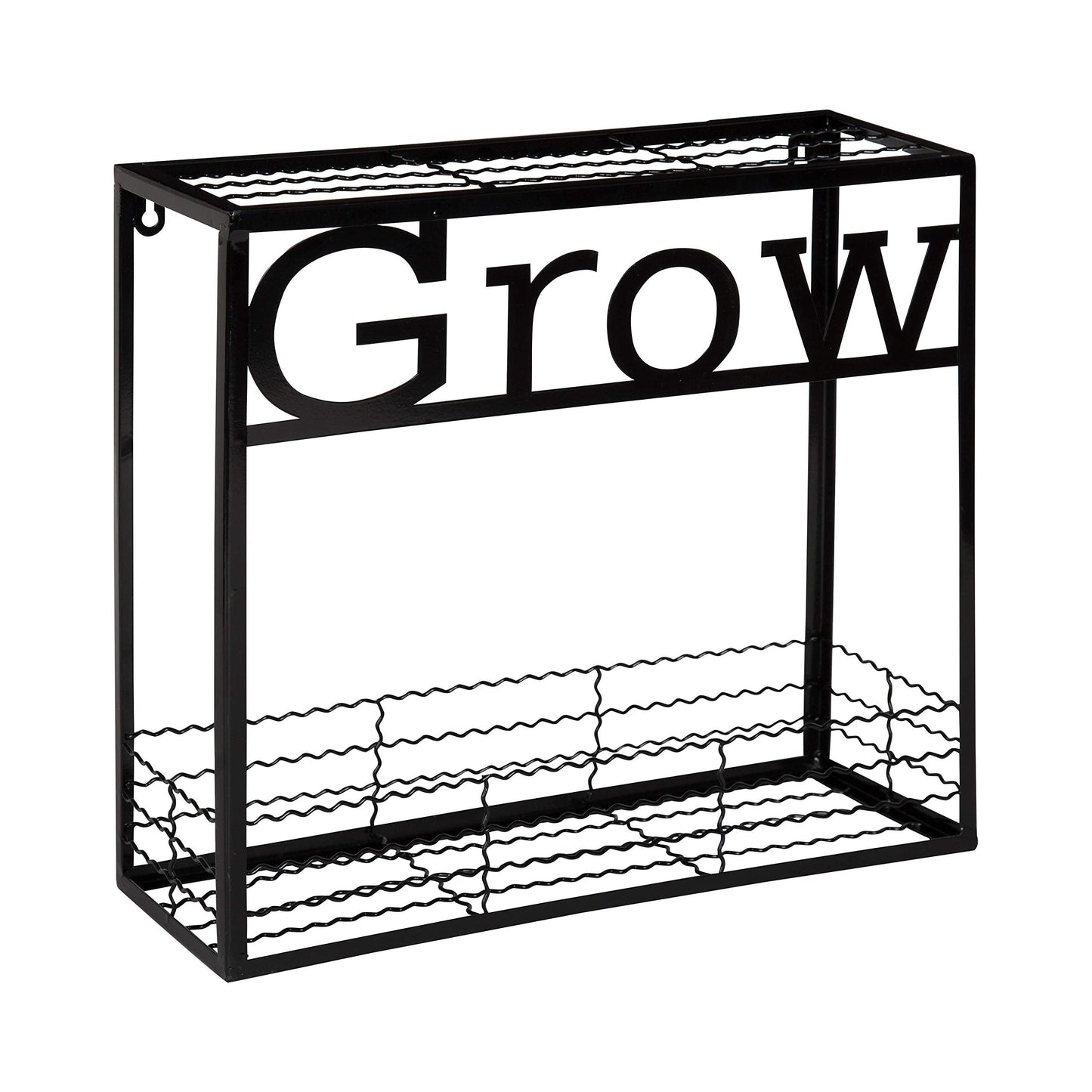 Kate and Laurel Cramer Wall Garden Box, 16.5 x 15 inches, Black