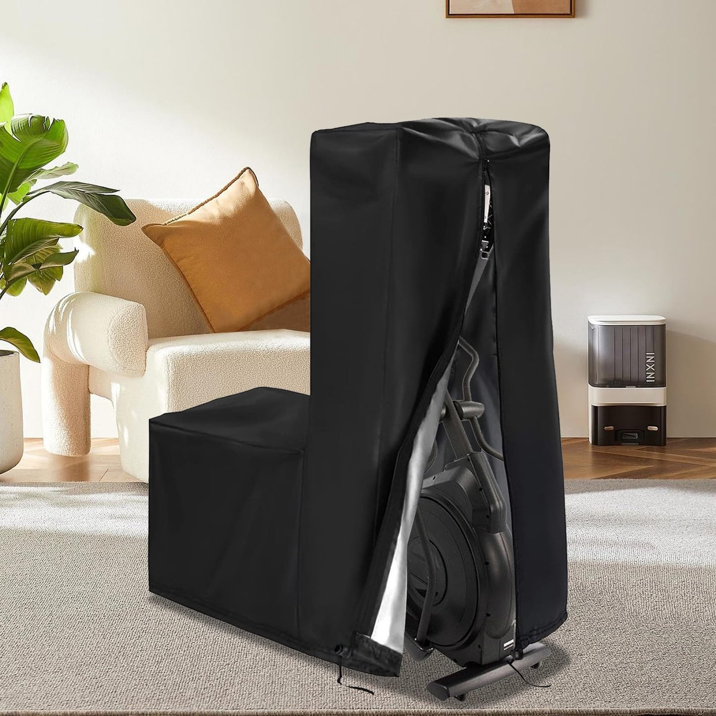 Elliptical Cover 420D Oxford Fabric Gym Dust Cover 71'' x 29'' x 65“ Elliptical Cover Home Elliptical Exercise Machine Cover