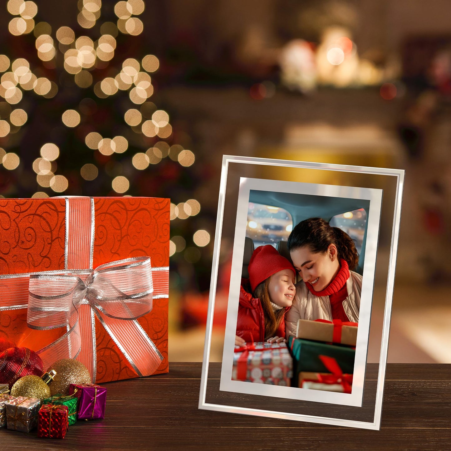 ECBEITF 4x6 Picture Frames Set of 2, Desktop Clear Glass Photo Frame Horizontal or Vertical Display for Landscape, Portrait, Wedding, Pet Photos