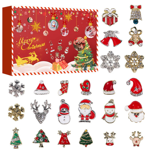 2025 Nail Advent Christmas Countdown Calendar, 24 Days Surprise Calendar Nail Art Accesseries Box for Wife Lovers Girlfriend Friends , Perfect DIY Creative Nail Decoration Box Set, DIY Nail Crafts Set advent calendar 2025