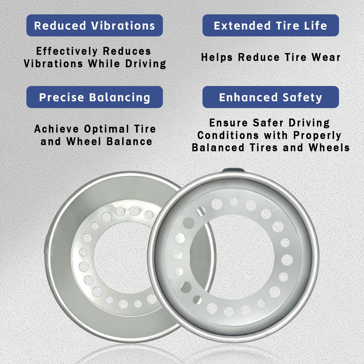 CHAOHAI 2Pcs 800-822 Wheel Balancers Fit for 22.5-24.5" Wheel, Replacement for Centramatic 800-822 Balancers, Auto Steer Wheel Automatic Balancers for Heavy Duty Trucks Replace # 800822