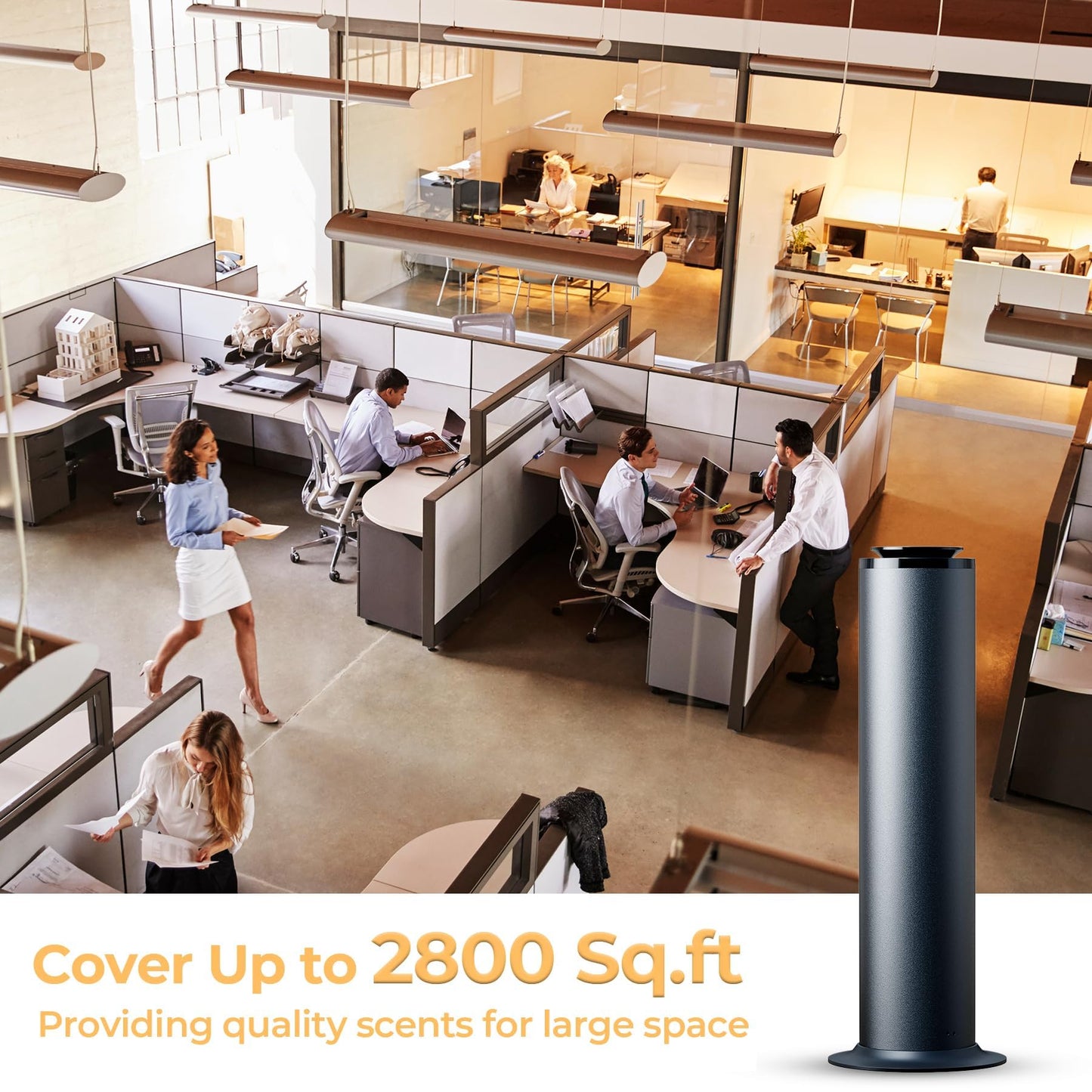 Aromadd 2800 Sq Ft Floor Standing Hotel Collection Diffuser, 600mL Scent Air Machine for Home Waterless Diffuser, Hotel Scent Cold Air Essential Oil Diffuser for Large Room, App & Remote Control