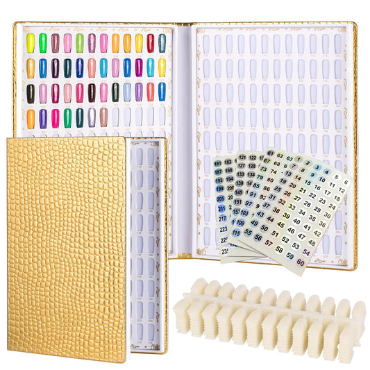 Acycoin2A Professional 216 Nail Colors Chart (Gold)