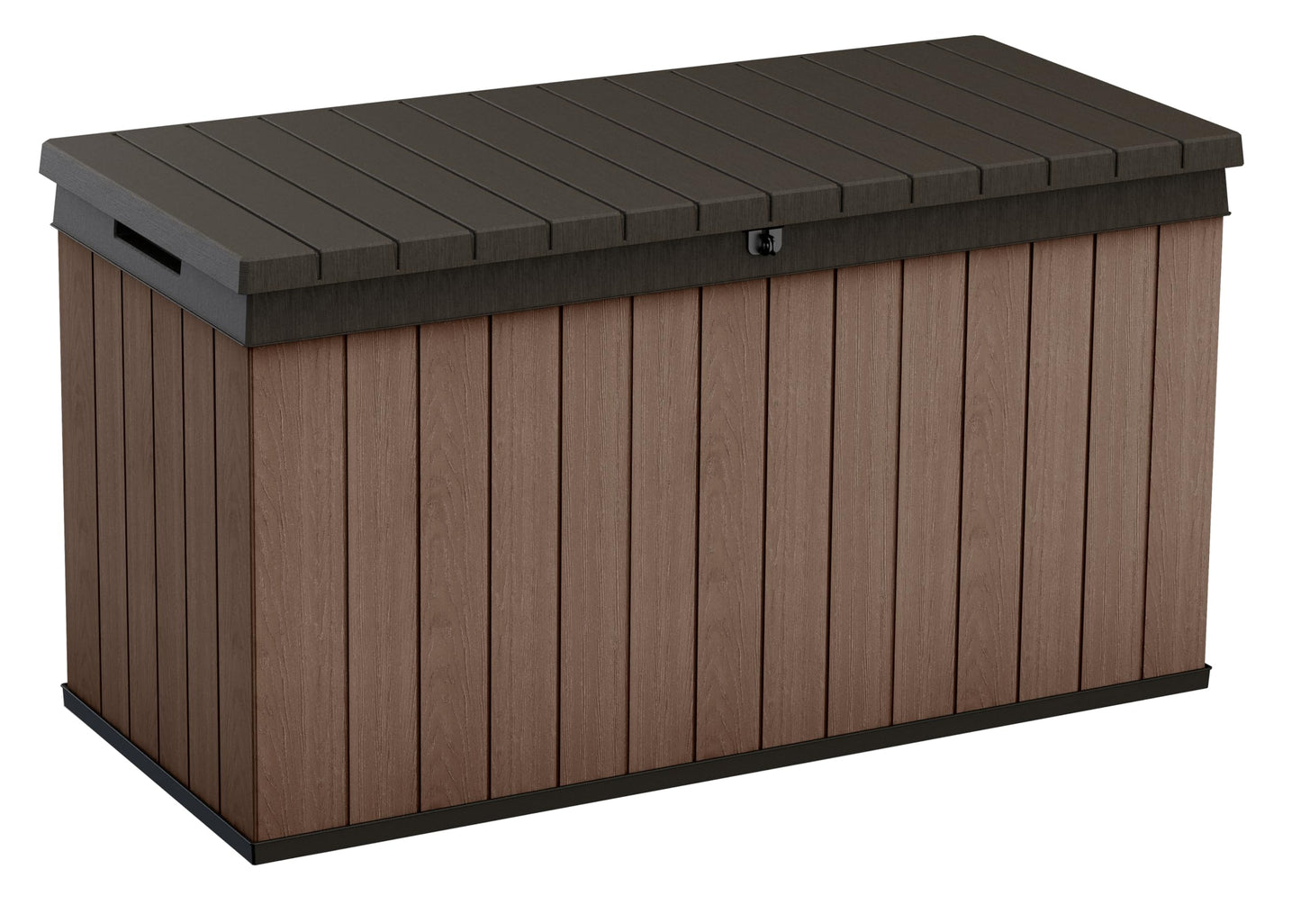 Keter Darwin 150 Gallon Resin Large Deck Box - Organization and Storage for Patio Furniture, Outdoor Cushions, Garden Tools and Pool Gear