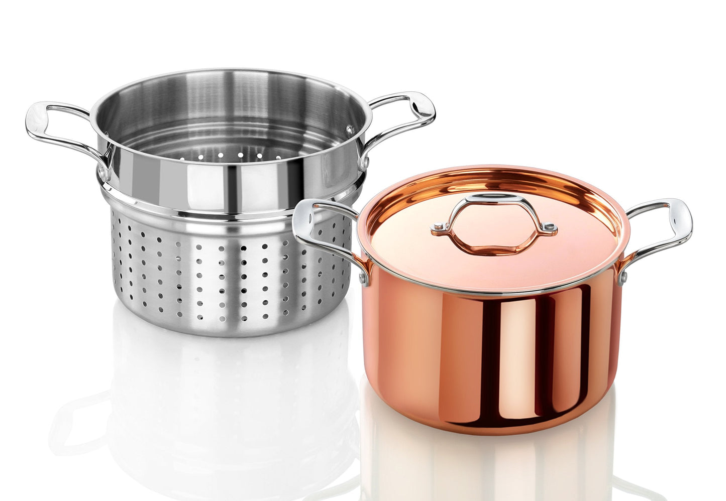 Artaste Rain Copper Clad Cookware (7.5 QT Stock Pot + Steamer)