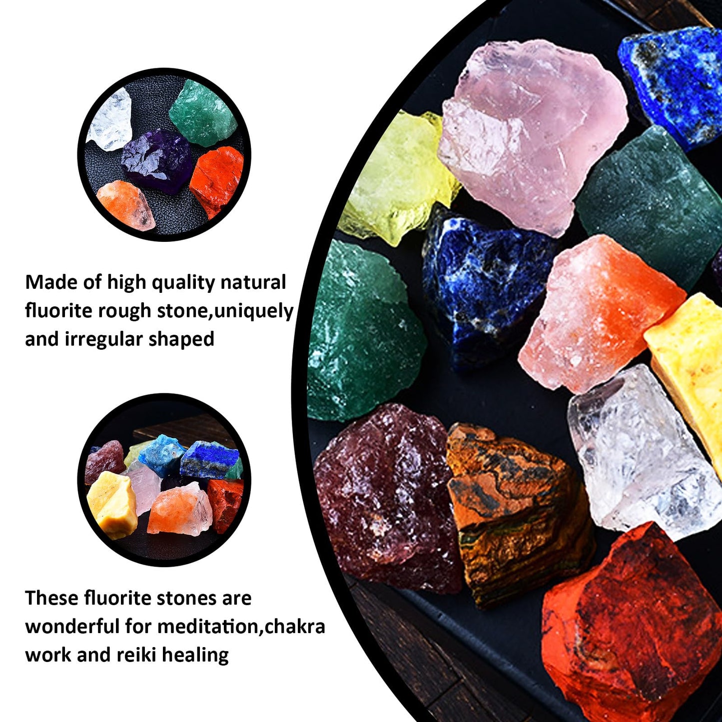 Raw Crystals, Large 1.2-2.0" Healing Crystal Natural Rough Stones for Intuition,Chakra,Meditation,Decoration,Polishing,Energy Work (Greenquartz, 3.5oz-1.2-2.0"raw Crystals)