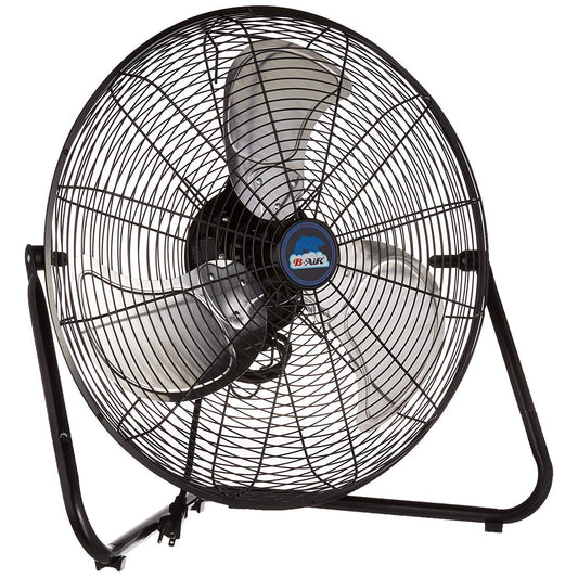 B-Air Firtana 20" High Velocity Electric Garage Floor Fan for Industrial and Home Use with 3-Speeds and Tilt Adjustable Fan Head, SAFF-20, Black