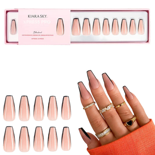 KIARA SKY PROFESSIONAL NAILS XPRESS PRO 100% ACRYLIC PRESS ON NAILS (Blackout)