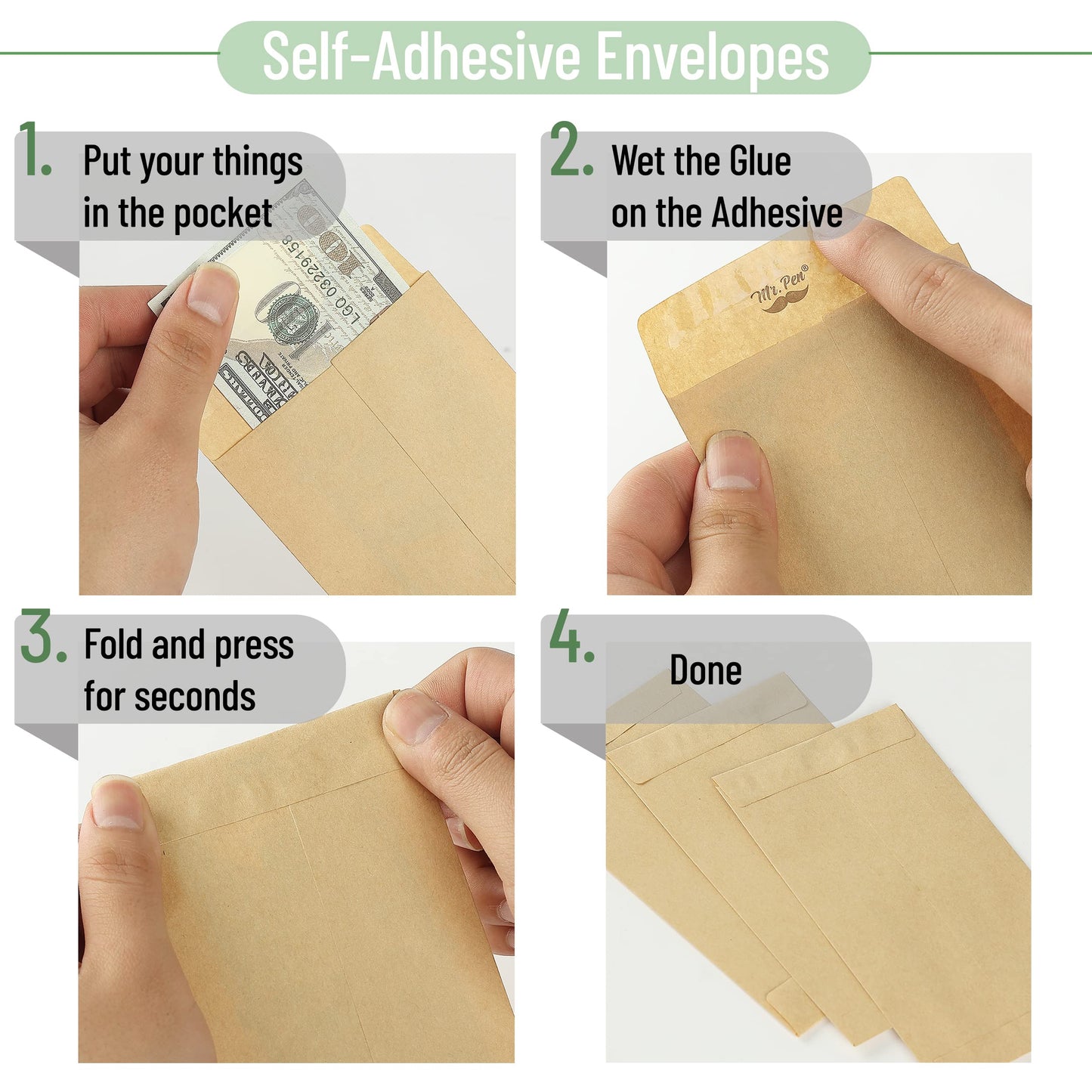 Mr. Pen- Clasp Envelopes and Money Envelopes for Cash