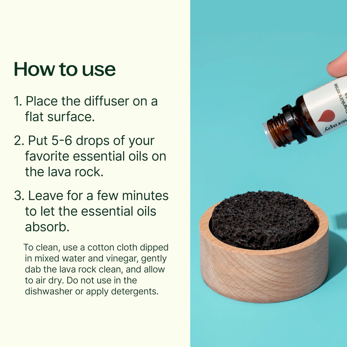 Plant Therapy Lava Rock Passive Diffuser for Essential Oils Great for Decorating at Home, Office or Car, and Gift-Giving