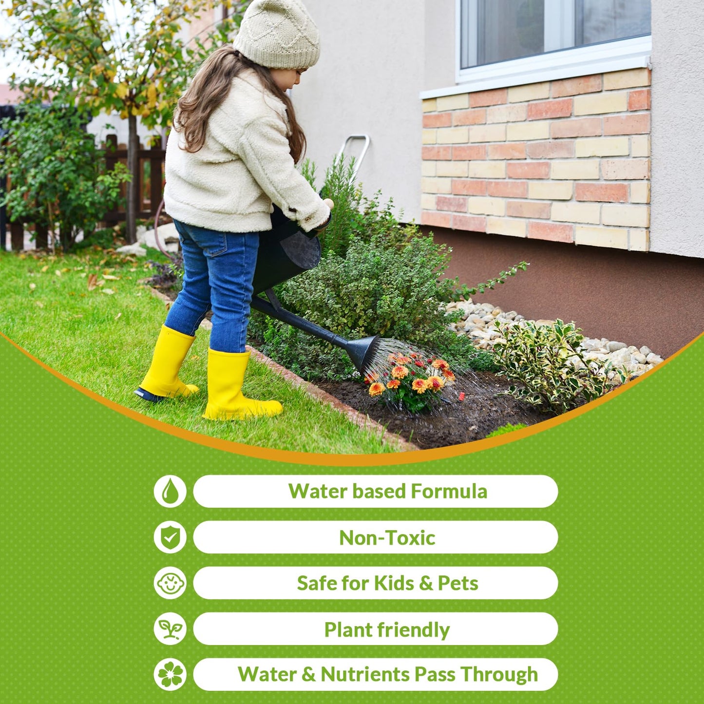 Teexpert Mulch Glue for Landscaping, 1 Gallon Rock Glue for Landscaping Gravel Binder Adhesive to Lock Down Pea Gravel, Stone, Rubber Mulch, Wood Chips, Pine Straw in Place for Outdoor Landscape