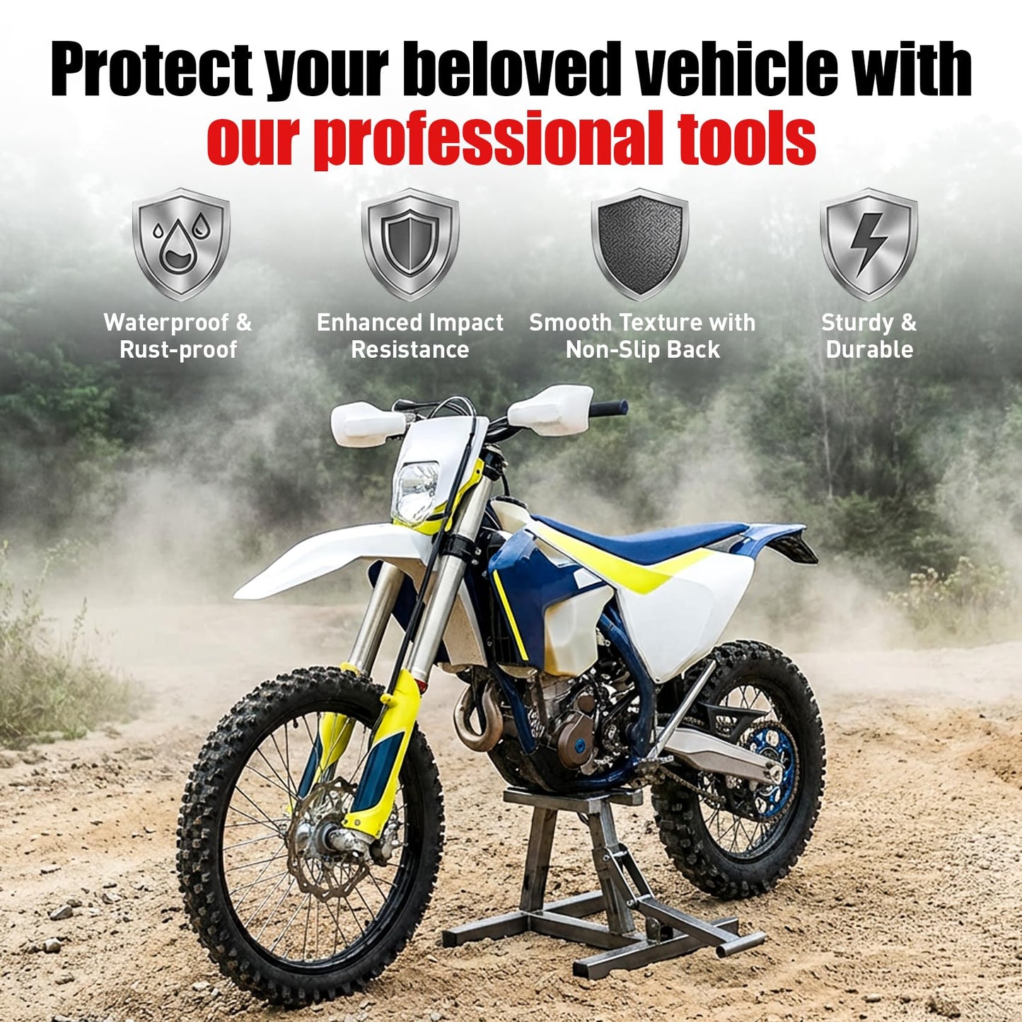 Hohnezl 2-Stroke Exhaust Pipe Dent Repair Kit | Fits 125-300cc Motorcycle/ATV/Dirt Bike/Scooter | Compatible with FMF KTM 300 | Header & Muffler Dent Removal Tool