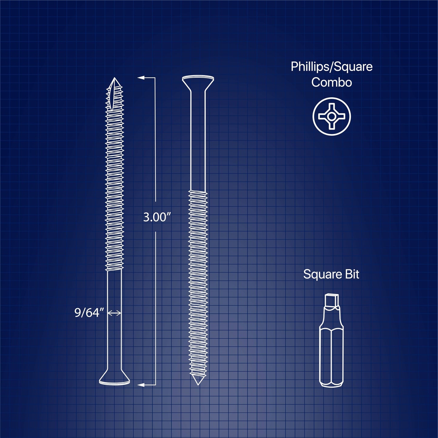 Reinforced Door Screw Kit for Strike Plates, Deadbolt Plates, and Hinges. 3-inch Screws and Screwdriver Bit, Makes Doors Kick Resistant, Home Security Upgrade