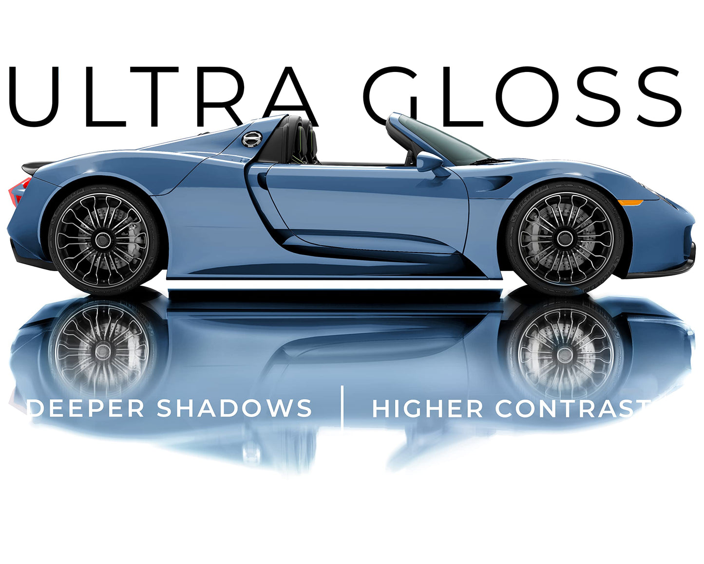 VViViD+ Ultra Gloss China Blue 50ft x 5ft Vinyl Car Wrap Premium Paint Replacement Film Roll with Nano Air Release Technology, Stretchable Protective Cap Liner, Self Adhesive, Indoor Outdoor