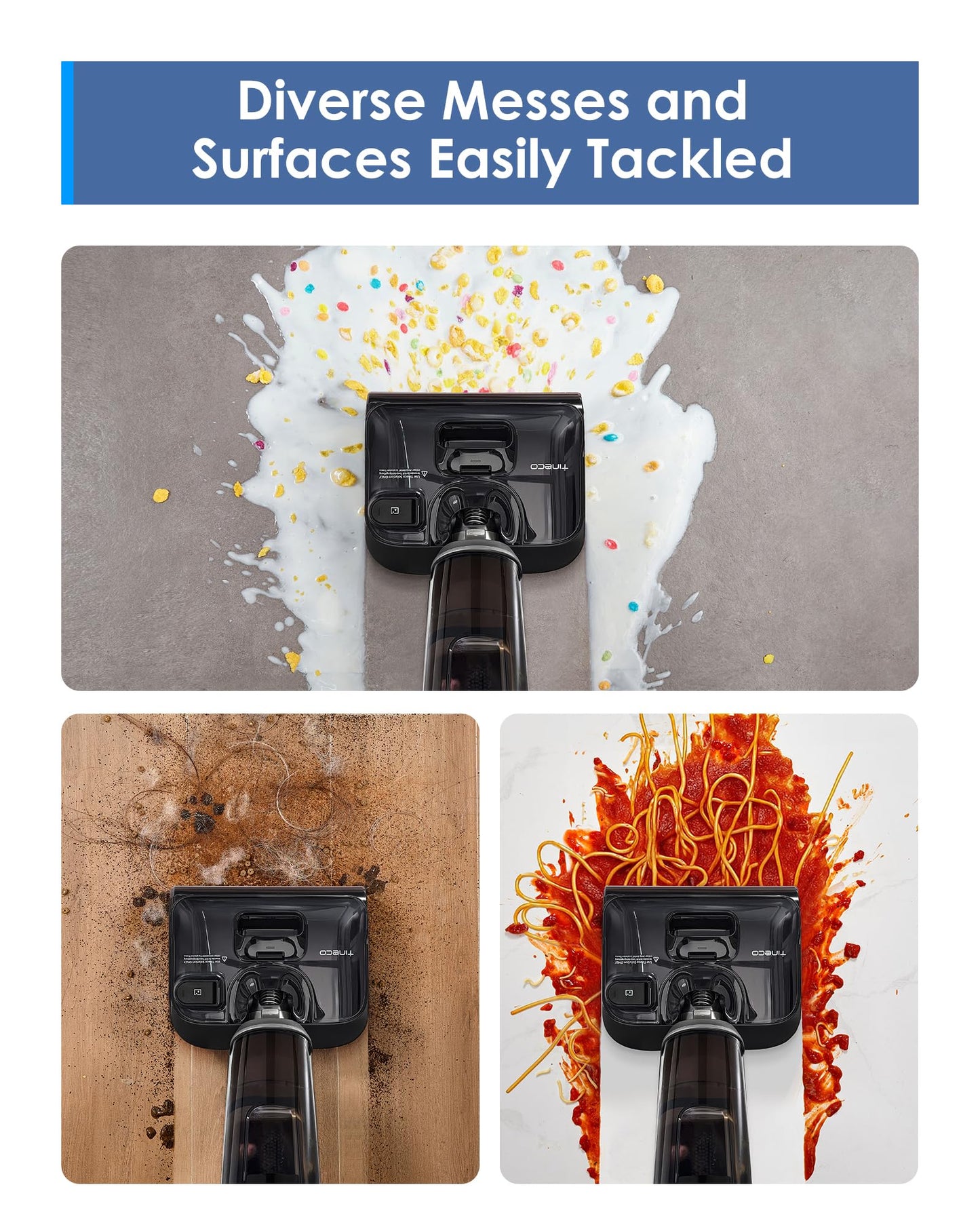 Tineco Floor ONE i6 Stretch Wet Dry Vacuum Cleaner, Vacuum & Mop All in One, 20kpa Powerful Suction, Up to 40 Minutes Runtime, 180° Lay-Flat, Anti-Tangle Design, Full-Path Self-Cleaning&185℉ Flashdry