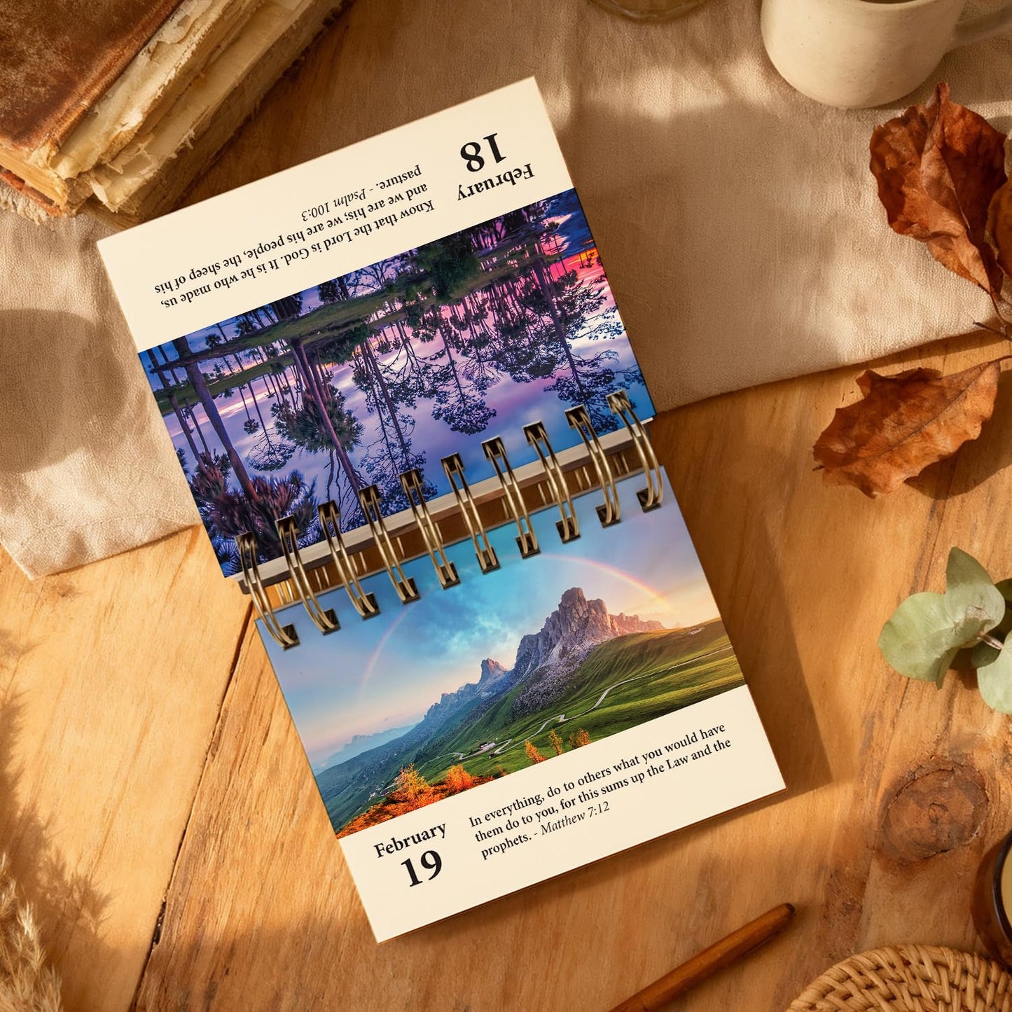365 Bible Verses Daily Flip Desk Calendar - Undated Reusable Perpetual Flip Verses Christian Inspirational Gift for Men & Religious Gifts for Women (Bible Verses NIV)