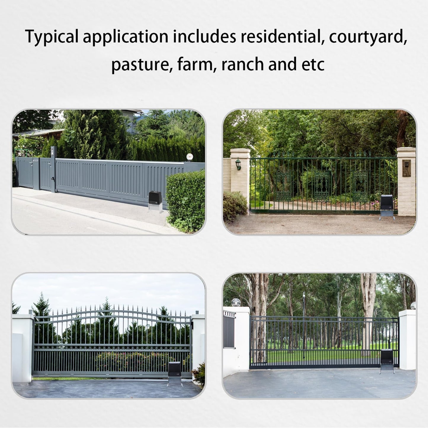 GATEXPERT Sliding Automatic Gate Opener Kit Driveway Security Door Operator Hardware Kit with Two Remotes and Infrared Photocell Sensor for Slide Gates up to 40 feet Long (for Gates up to 2200lbs)