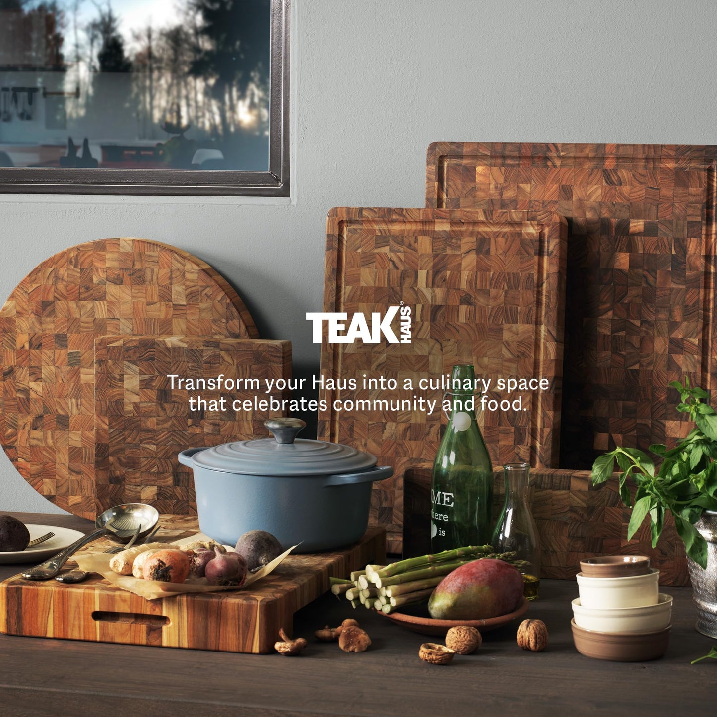 Teakhaus Butcher Block Cutting Board - Extra Large Wooden Cutting Board - Holiday Gift Ideas for Men and Women - Gift-Ready End Grain Wood, Knife Friendly - FSC Certified